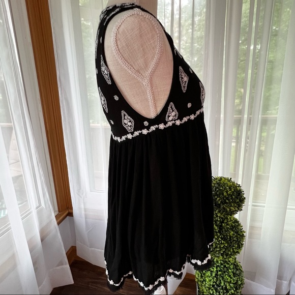 Free People Diamond Embroidered Tunic Black Size XS - Picture 13 of 16